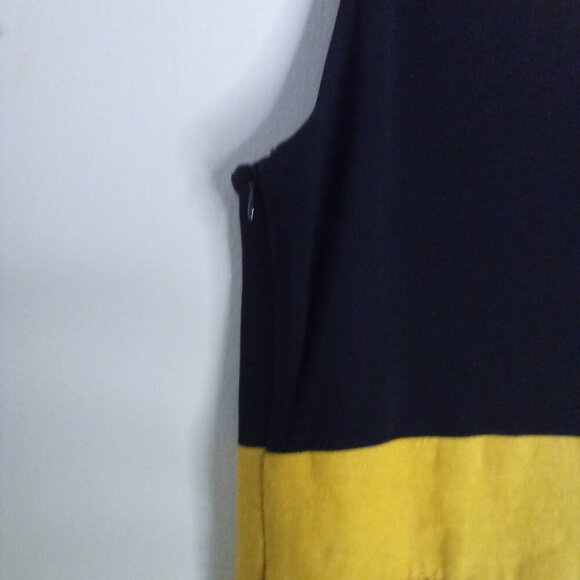 Tiana B Dress Women 4 Sleeveless Accent Collar Gold Black - Picture 16 of 16